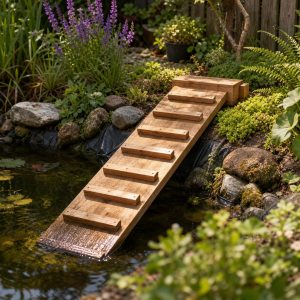 Frog Pond Escape Ramp for a Steep-Sided Water Feature