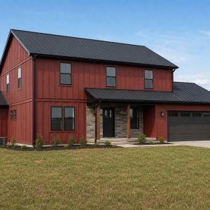 $437,500 Flexible Barn-Inspired Family Home: 2,240-Sq.-Ft. Four-Bedroom Plan