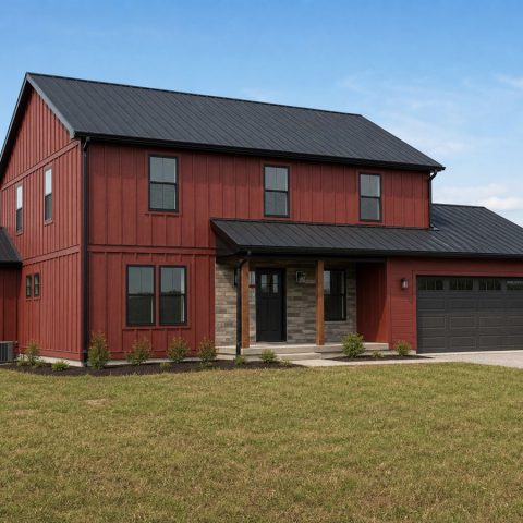 $437,500 Flexible Barn-Inspired Family Home: 2,240-Sq.-Ft. Four-Bedroom Plan