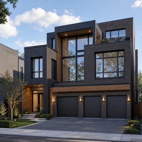 $875,000 Estate Urban Narrow-Lot Luxury Home: 3,980-Sq.-Ft. Five-Bedroom Custom Plan