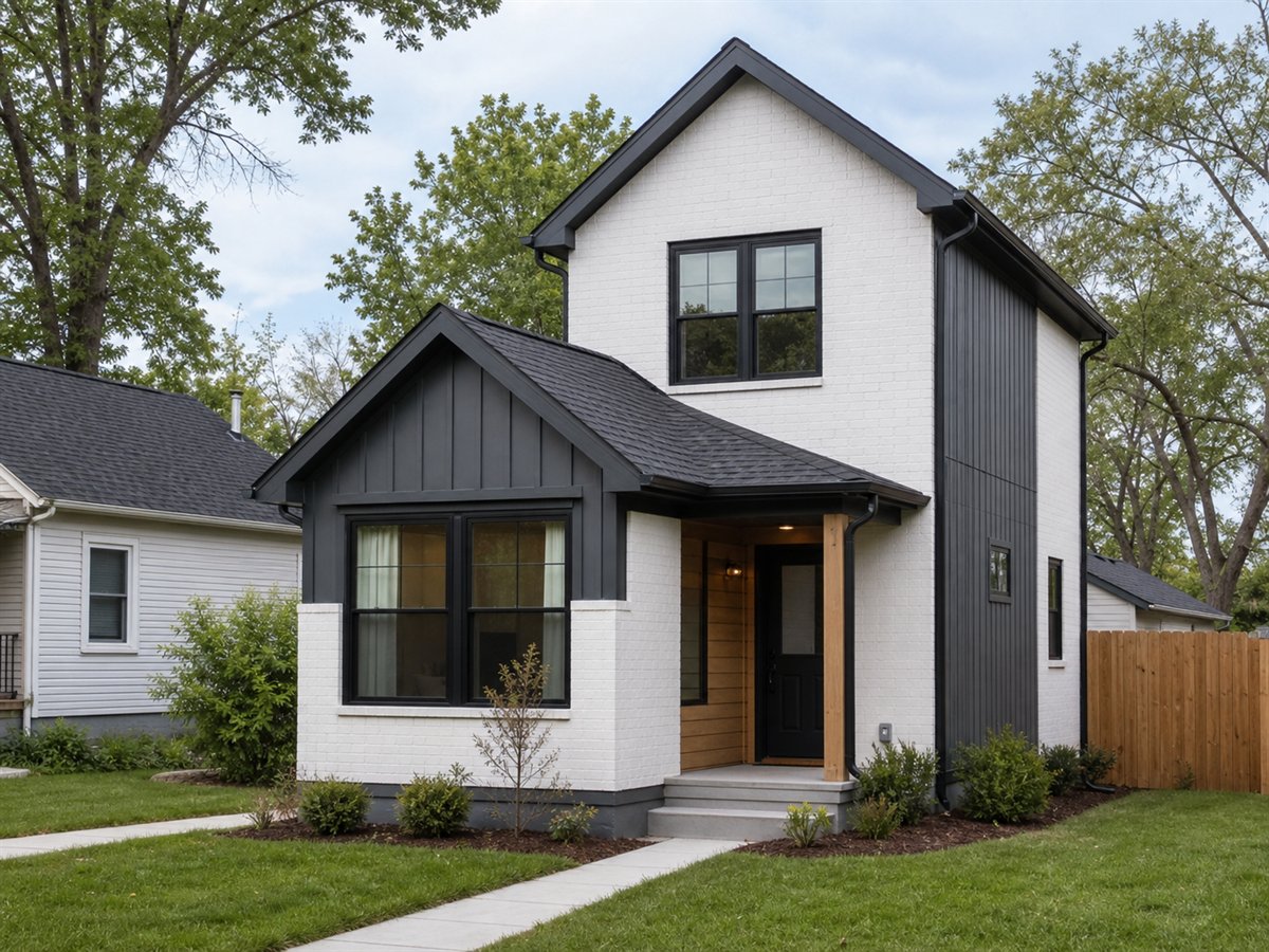 Studio Front Cottage 692, a conceptual 692-square-foot live-work small cottage with a $99,625 construction target