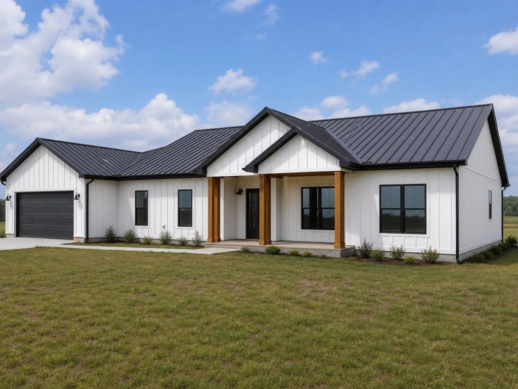 $442,500 Expanded Modern Farmhouse Family Home: 2,260-Sq.-Ft. Five-Bedroom Plan