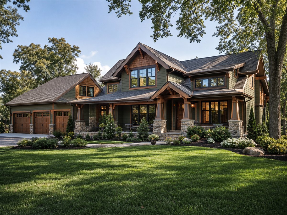 Timbercrest Craftsman 4040, a conceptual 4040-square-foot custom Craftsman home with a $890,000 construction target
