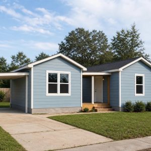 $103,625 Compact Modular One-Bedroom Cottage: 697-Sq.-Ft. Two-Bedroom Plan