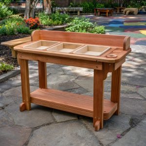 Children’s Seed-Sorting Table With Color-Free Wooden Trays