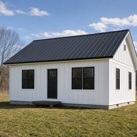 $114,000 Small Farmhouse Cottage: 800-Sq.-Ft. Two-Bedroom Concept