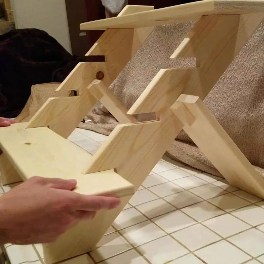 A Folding Wooden Stool That Locks Securely project photo 1
