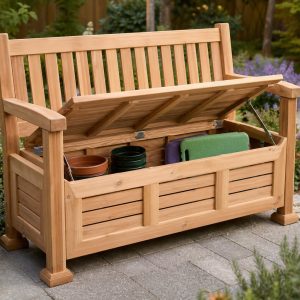 Outdoor Storage Bench Plans for Garden Gear