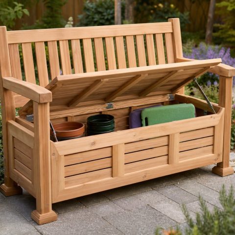 Outdoor Storage Bench Plans for Garden Gear