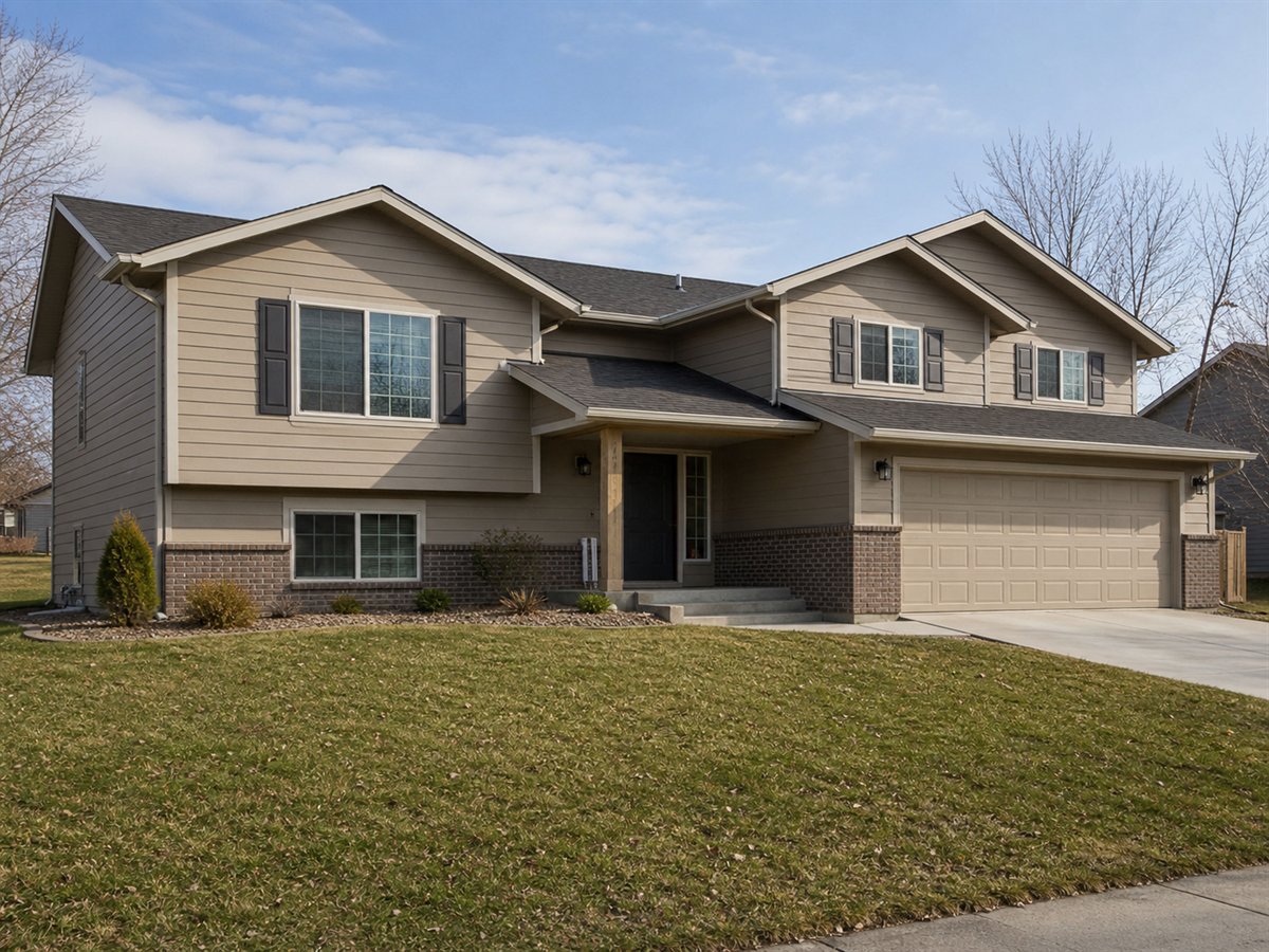 Brookside Split 2290, a conceptual 2290-square-foot split-level family home with a $450,000 construction target