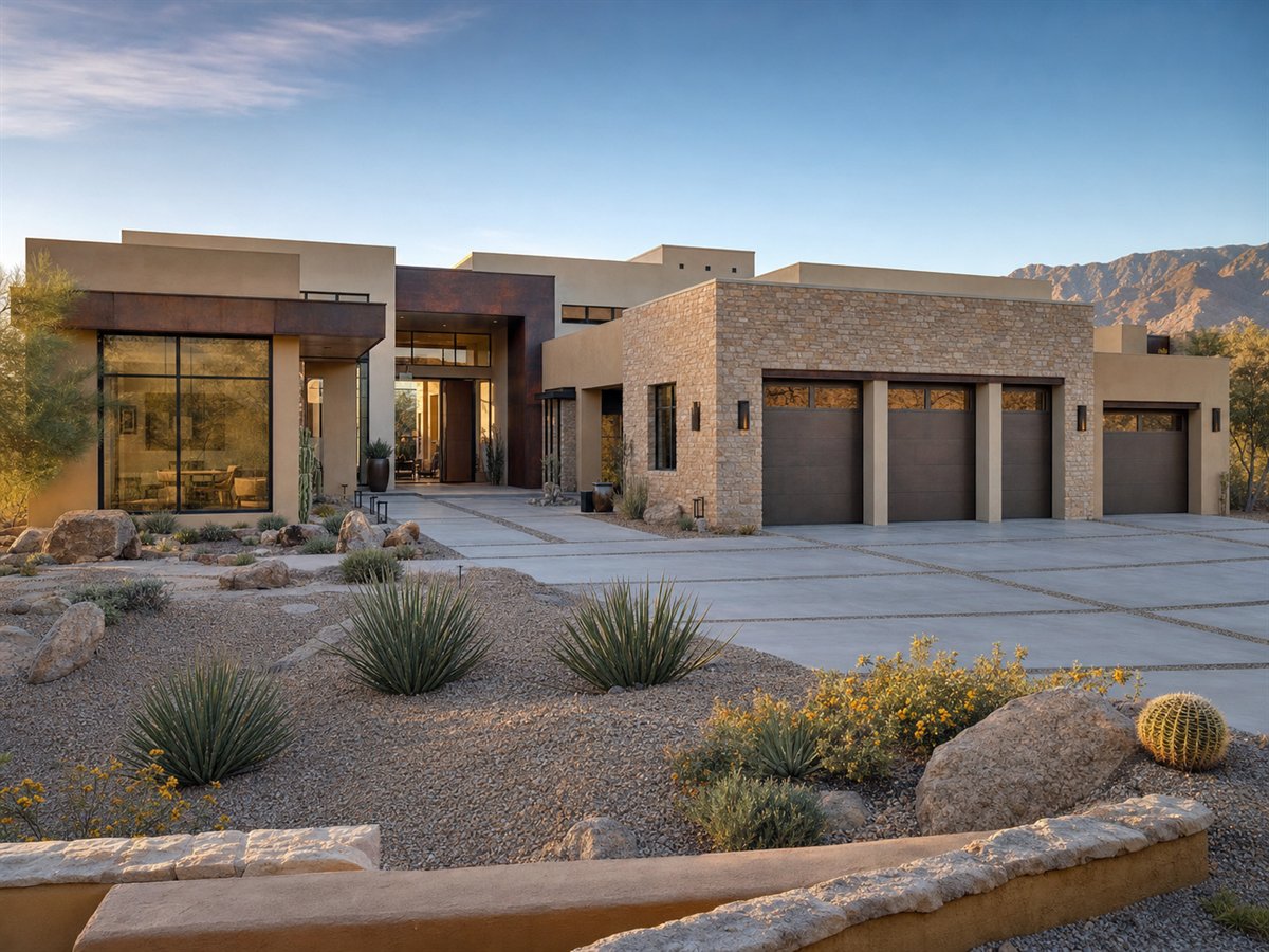 Saguaro Court 4160, a conceptual 4160-square-foot desert-modern courtyard home with a $920,000 construction target