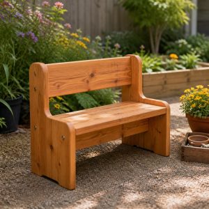 Kids Garden Bench With Rounded Edges and Stable Feet