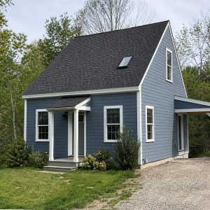 $109,625 Compact Small Saltbox Cottage: 734-Sq.-Ft. Two-Bedroom Plan