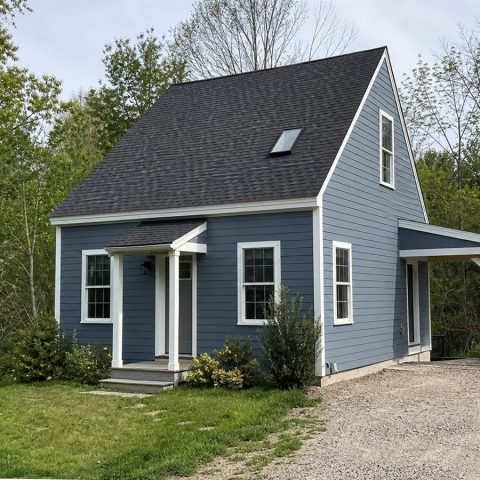 $109,625 Compact Small Saltbox Cottage: 734-Sq.-Ft. Two-Bedroom Plan