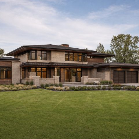 $925,000 Signature Prairie-Inspired Custom Estate: 4,180-Sq.-Ft. Five-Bedroom Custom Plan