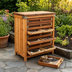Heritage-Seed Cabinet With Individual Ventilated Drawers