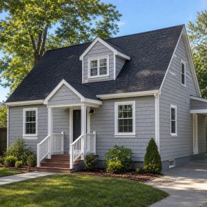 $110,625 Compact Small Cape Cottage: 736-Sq.-Ft. Two-Bedroom Plan