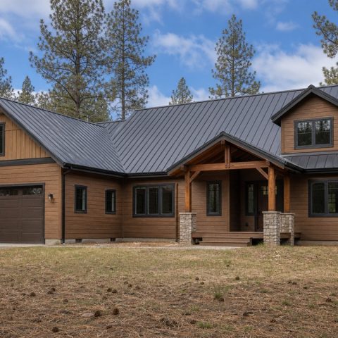 $465,000 Expanded Mountain Family Cabin: 2,350-Sq.-Ft. Five-Bedroom Plan