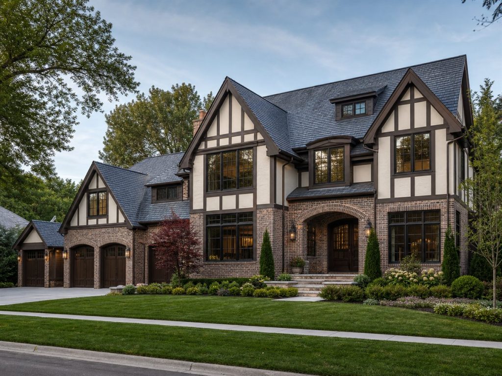$935,000 Signature Tudor-Revival Custom Home: 4,220-Sq.-Ft. Five-Bedroom Custom Plan
