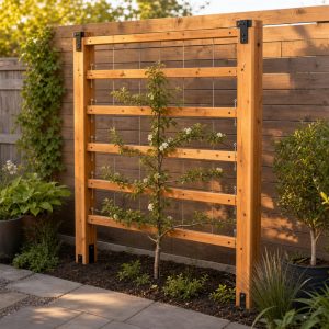 Espalier Fruit-Tree Frame With Adjustable Cross Rails