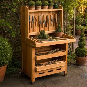 Topiary-Shaping Tool Stand With Profile Storage Slots