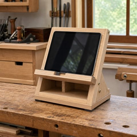 Tablet Stand With a Sound-Amplifying Channel