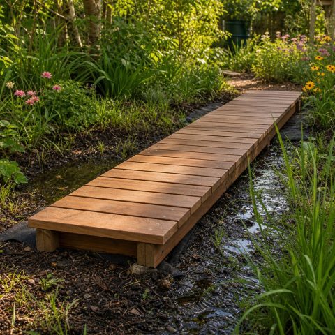 Garden Boardwalk for a Seasonally Wet Path