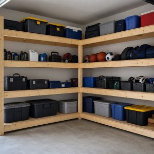 Garage Corner Shelves: L-Shaped 2×4 Build Guide