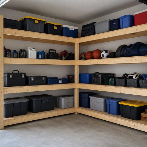 Garage Corner Shelves: L-Shaped 2×4 Build Guide