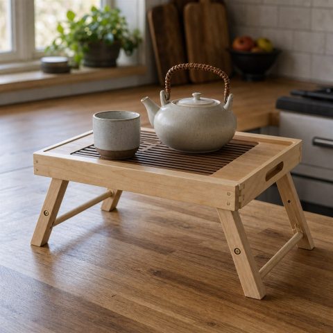 Tea Tray With Fold-Flat Legs