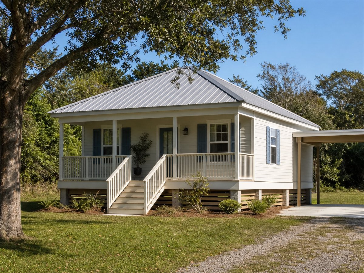 Palmetto Cottage 776, a conceptual 776-square-foot small Lowcountry cottage with a $118,625 construction target