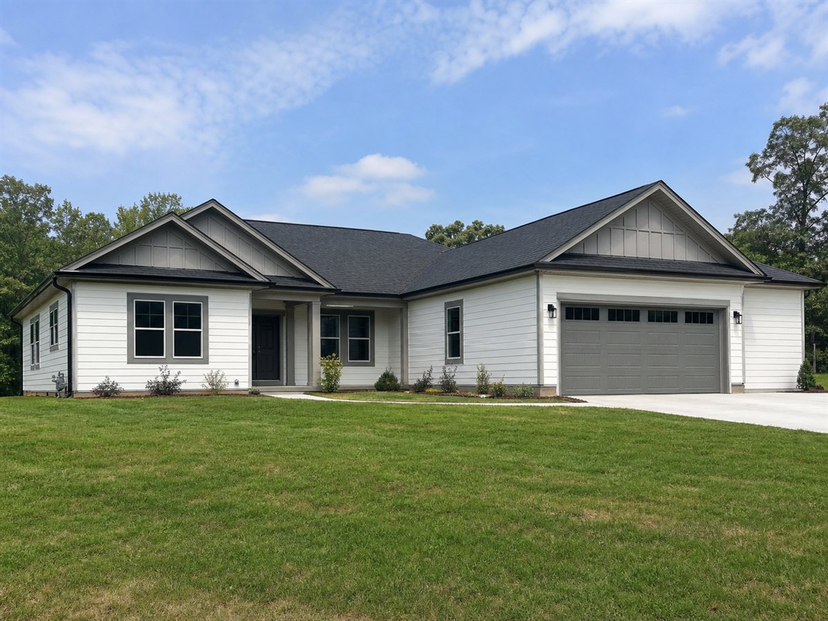 Riverbend L-Ranch 2430, a conceptual 2430-square-foot L-shaped family ranch with a $485,000 construction target