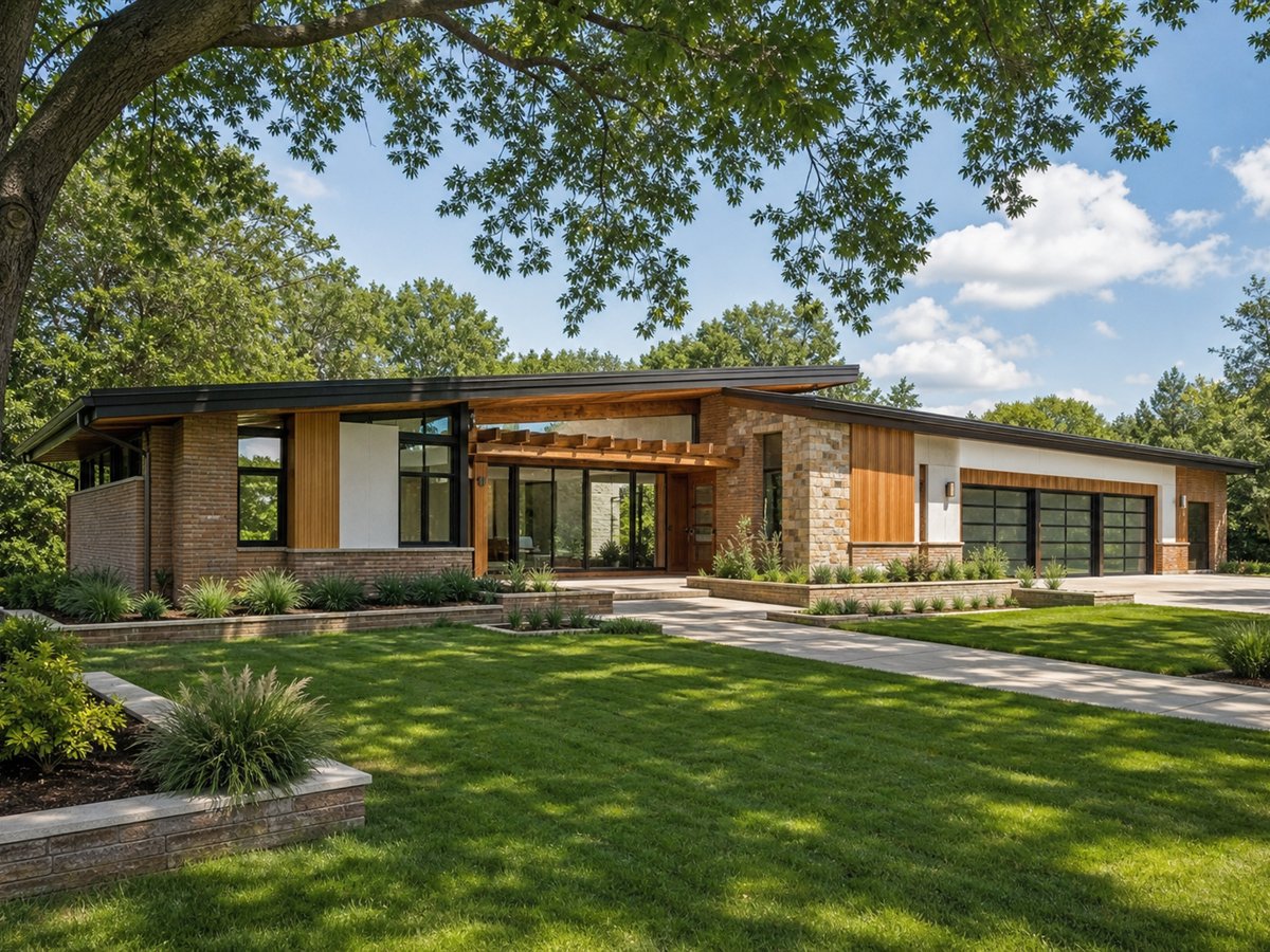 Palm Ridge Modern 4360, a conceptual 4360-square-foot mid-century modern custom home with a $970,000 construction target