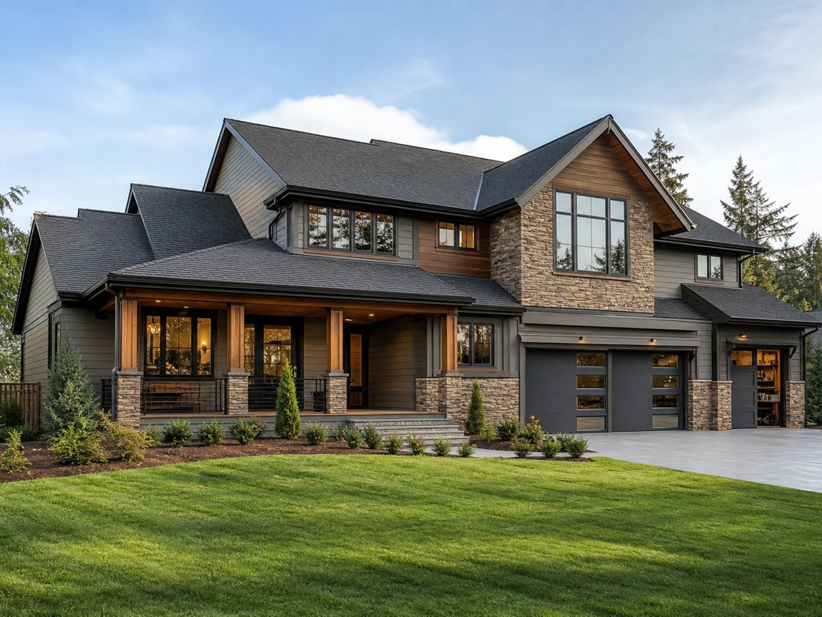 Cedarstone House 4400, a conceptual 4400-square-foot modern Craftsman custom home with a $980,000 construction target