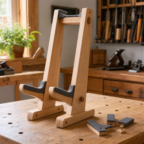 Guitar Stand With Padded Replaceable Cradles