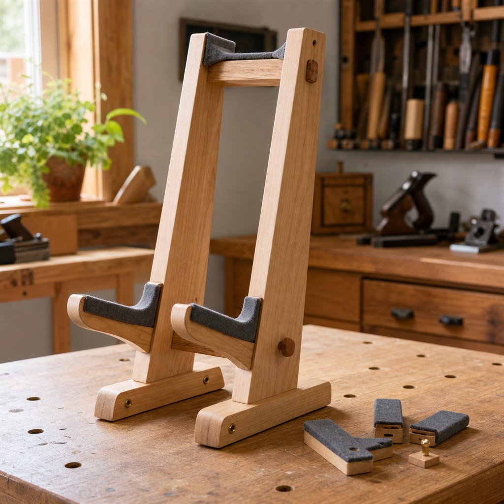 Guitar Stand With Padded Replaceable Cradles