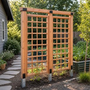 Modular Trellis Panels for Rotating Garden Crops