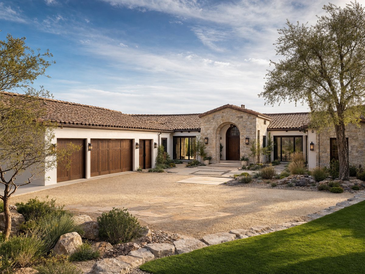 Casa Encanto 4420, a conceptual 4420-square-foot courtyard hacienda custom home with a $985,000 construction target