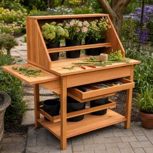 Cut-Flower Hydration Stand With Removable Bucket Rails