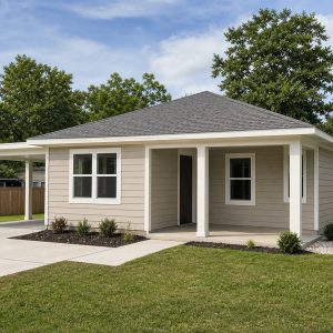 $122,625 Compact Accessible Small Ranch: 811-Sq.-Ft. Two-Bedroom Plan