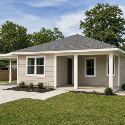 $122,625 Compact Accessible Small Ranch: 811-Sq.-Ft. Two-Bedroom Plan