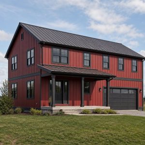 $500,000 Expanded Barn-Inspired Family Home: 2,490-Sq.-Ft. Five-Bedroom Plan
