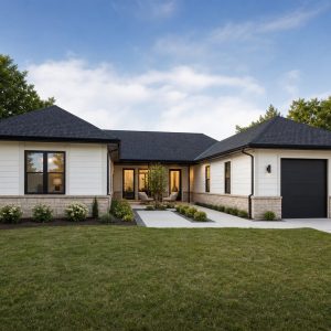 $251,250 Practical Courtyard-Entry Family Ranch: 1,555-Sq.-Ft. Three-Bedroom Plan
