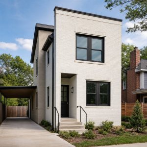 $127,625 Compact Rowhouse-Inspired Detached Small Home: 817-Sq.-Ft. Two-Bedroom Plan