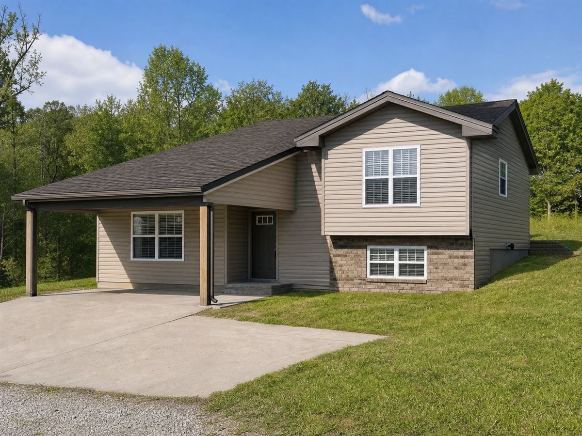 Clearview Compact 819, a conceptual 819-square-foot compact split-level home with a $129,625 construction target