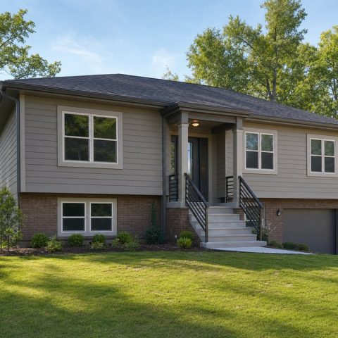 $261,250 Practical Raised-Ranch Family Home: 1,595-Sq.-Ft. Three-Bedroom Plan