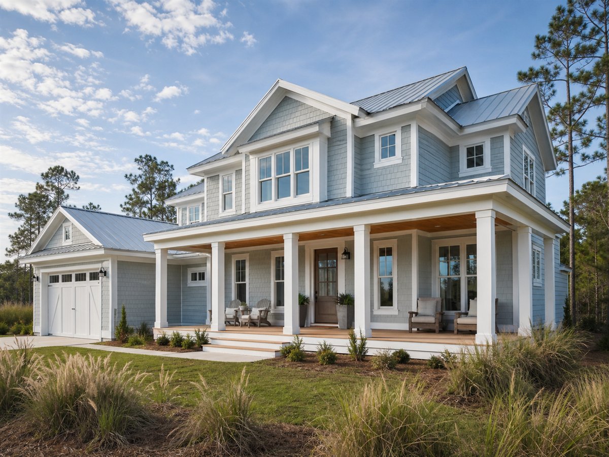 Bluewater Retreat 2583, a conceptual 2583-square-foot coastal luxury retreat with a $511,250 construction target