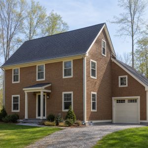 $263,750 Practical New England Saltbox-Inspired Family Home: 1,605-Sq.-Ft. Three-Bedroom Plan