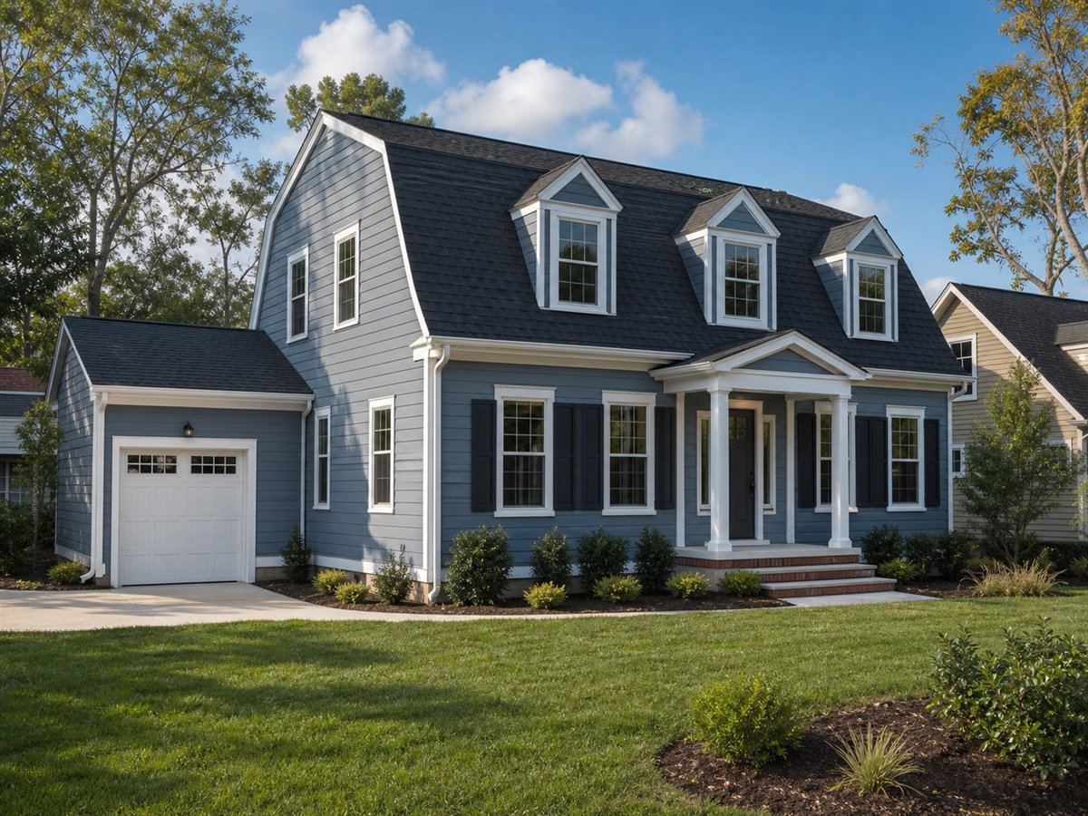 Hudson Gambrel 1615, a conceptual 1615-square-foot Dutch Colonial family home with a $266,250 construction target