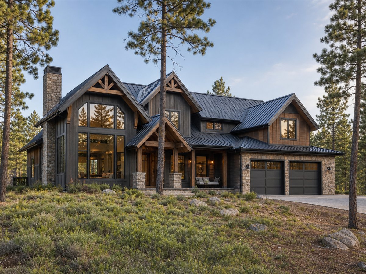 Summit Glass House 2599, a conceptual 2599-square-foot mountain-modern custom home with a $516,250 construction target